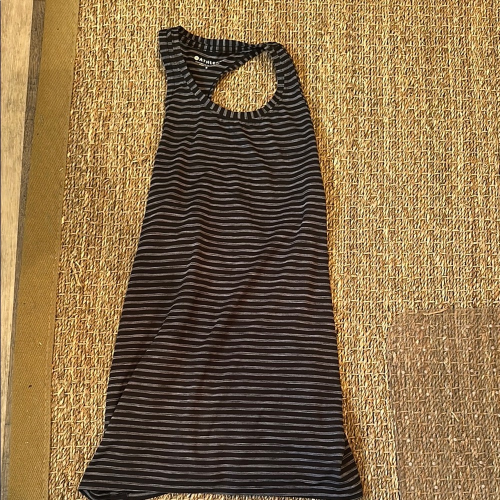 Black and Gray Striped Tank Top